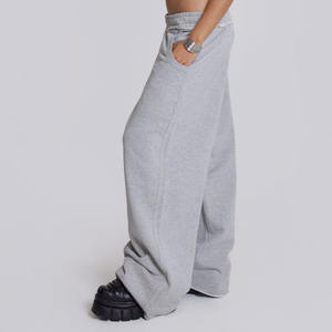 Pantalones de chándal con estampado digital personalizados, pantalones de chándal de pierna ancha holgados de algodón pesado respetuosos con el medio ambiente, ropa de calle Unisex OEM - Product Image 4