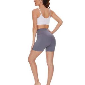 Fabricación Pantalones cortos cómodos para mujer Entrenamiento 100% Algodón Nueva llegada Pantalones casuales Color sólido Cintura elástica Pantalones cortos para mujer - Product Image 6