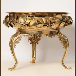 Diseño floral decorativo latón metal boda romántica uso regalo urli cuenco - Product Image 3