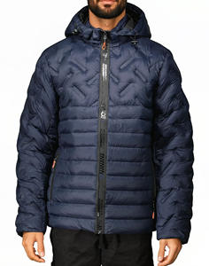 Premium Customized Zipper Quilted Adjustable Hooded Puffer <b>Jacket</b> For Men Wholesale Lightweight Insulated Warm Outerwear <b>Jacket</b> - Product Image 6