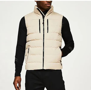 Chaqueta Acolchada de Invierno para Hombre, Estilo Urbano, Cuello Alto, Aislante, Cortavientos, Cálida, Sin Mangas, con Letras Personalizadas, Colores Disponibles en Línea - Product Image 5