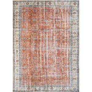 Alfombra Rectangular de Lana con Diseño Floral Rojo y Naranja, Tejida a Mano, para Decoración de Sala de Estar, Modelo Pae-1677 - Product Image 1