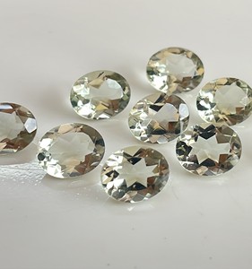 Améthyste verte naturelle coupe ovale 7x9mm à facettes-améthyste verte en vrac - Product Image 1