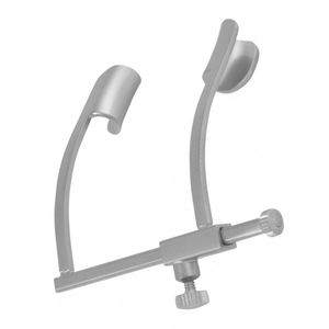 Spéculum ophtalmique à vis réglable en acier inoxydable fenêtré Source d'alimentation manuelle Finition sable Lame gauche et droite - Product Image 2