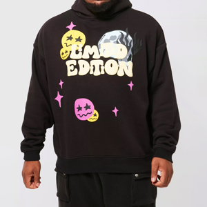Sweat à capuche personnalisé 100% en coton imprimé bouffant Hommes Femmes Vente de gros OEM 2025 Fashion Streetwear - Product Image 1