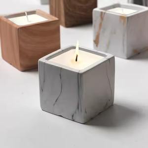 Portavelas de Vidrio Decorativo de Color Rojo, Recipiente de Vidrio para Velas, Portavelas Perfumado Hecho a Mano para Decoración del Hogar, Regalo - Product Image 5