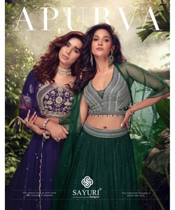 Elegante Lahenga Choli Pakistaní con Bordado Intenso y Trabajo de Espejos para Niñas, Vestido Indio de Lujo para Bodas y Fiestas - Product Image 2