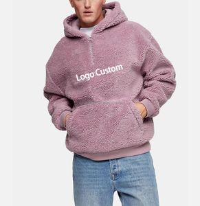 Sudadera con Capucha de Forro Polar Sherpa Grueso para Invierno, Sudadera Unisex con Bordado Personalizado, Sudadera con Capucha de Piel Sintética Cálida y Esponjosa para Hombre - Product Image 6