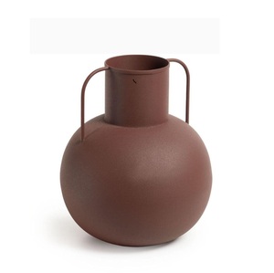 Jarrón de Metal con Esmalte Amarillo Monocromático de Lujo para Decoración del Hogar Moderna y Minimalista, Maceta de Metal de Lujo Personalizada al por Mayor - Product Image 5