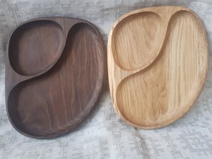 Plato de cena de madera sostenible con bandeja de bambú para cenas informales y cenas de celebración de fiestas de la India - Product Image 4