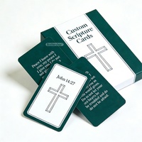 Cartes de prière de la Bible imprimées sur mesure en usine, OEM, portables, durables, affirmations, mots de Dieu, cartes flash