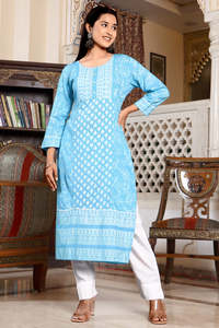 Collections de robes en coton à fleurs de style indien et pakistanais pour femmes, prix de gros, tenues de mariage, salwar kameez, kurtis - Product Image 5