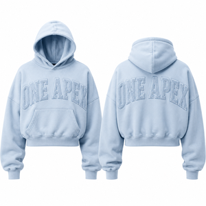 Sweat-shirt à capuche surdimensionné bleu ciel personnalisé pour homme, en coton lourd, style streetwear, ONEAPEX OEM - Product Image 2