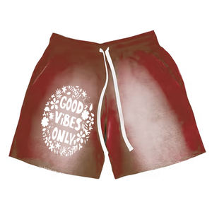 Short délavé à l'acide sérigraphié Short délavé à l'acide design personnalisé pour hommes Vêtements décontractés Taille adulte Short délavé à l'acide pour hommes - Product Image 6