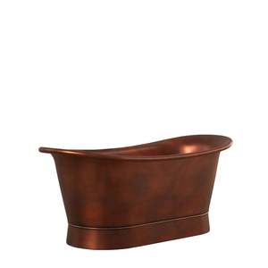 Baignoire en cuivre traditionnelle pour une décoration de salle de bain classique, rehaussant l'intérieur avec un attrait artisanal culturel - Product Image 2