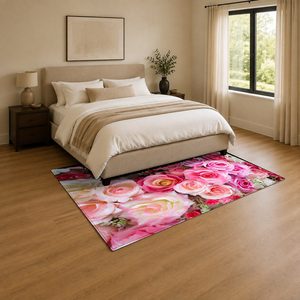 <b>RUGS</b> DEPOT LXDP-0799 Wholesale Red <b>Burgundy</b> Marble Effect Digital Printed Machine Washable Chenille Area <b>Rug</b> Non Slip - Product Image 3