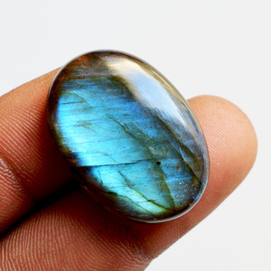 Cabujón de labradorita de fuego llamativo azul Natural 28x20x8 MM colgante de piedra semipreciosa de corte ovalado para la fabricación de joyas piedra suelta - Product Image 4