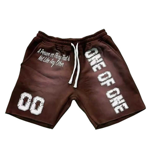OEM Manufacture <b>Men</b> Acid Wash <b>Shorts</b> Casual Wear Adult Size High Quality Screen Printed Breathable Acid Wash <b>Shorts</b> - Product Image 1
