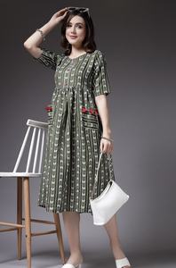 Vestido Étnico de Diseño Tejido de Alta Calidad para Mujer, Elegante Vestido Estampado para Mujer para Fiestas - Product Image 3