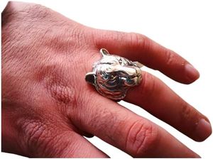 Anillo de Hombre, Anillo Grande con Diseño de Tigre Bengal, Artesanía Detallada, Joyería Hecha a Mano para Navidad, Anillo de Plata de Ley 925 Sólida Personalizable - Product Image 3