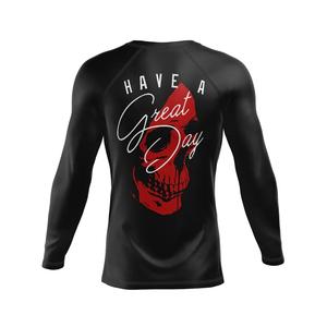 Rashguard à manches courtes pour homme 100% polyester respirant avec protection UPF50 - Product Image 4