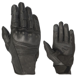 Gants de moto courts pour hommes personnalisés en gros Gants de moto de protection en cuir véritable Fonction écran tactile et poignées - Product Image 1
