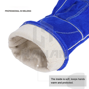 Gants de soudage en cuir robustes et résistants à la chaleur, ignifuges et durables pour une utilisation industrielle - Product Image 5