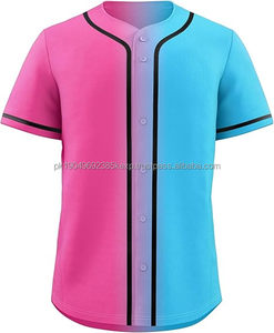Venta al por mayor de alta calidad de los hombres de béisbol Softball uniformes adultos sublimación de impresión personalizada transpirable camiseta de béisbol Jersey - Product Image 1