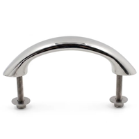 Main courante de bateau en acier inoxydable 316 de qualité marine, 170 mm, poli miroir, poignée de maintien pour yacht, quincaillerie de pont marine