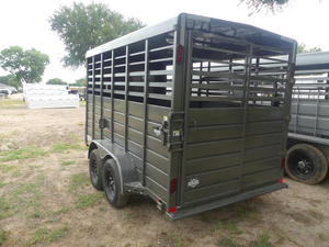 Placa de cuadros de aluminio Remolque de ganado 80x14 Solapas laterales más grandes Puerta de inspección frontal Cerdo Oveja Engranaje de carga Núcleo Flexible - Product Image 5