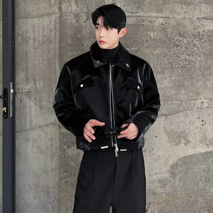 แจ็กเก็ตผ้าแคนวาสสำหรับผู้ชาย, แจ็กเก็ตลำลองอินเทรนด์ฤดูใบไม้ร่วงหรูหราพร้อมดีไซน์เฉพาะสำหรับสไตล์ส่วนตัว - Product Image 3