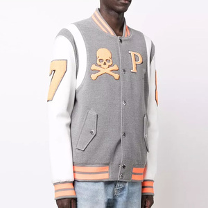 Vestes Letterman grande taille vêtements de mode pour hommes blousons bombardiers broderie couleur personnalisée vestes de baseball d'hiver pour hommes - Product Image 2