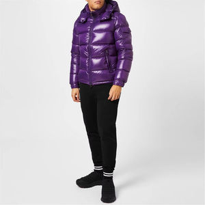 Veste d'hiver matelassée pour homme, noire, décontractée, à blocs de couleur, à col montant, imperméable, prix bas, logo personnalisé - Product Image 5