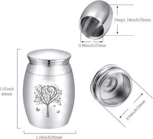 โกศโลหะสำหรับใส่เถ้ากระดูกของผู้ใหญ่ที่เก็บของชำร่วยสำหรับเพื่อนในครอบครัวกำหนดขนาดได้ - Product Image 3