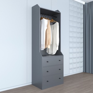 Armoire autoportante en bois de caoutchouc avec design pliable pour mobilier de maison et appartement, style simple (TQA68030) - Product Image 6