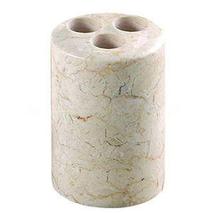 Porte-brosse à dents minimaliste en marbre noir et blanc, élégant organisateur de salle de bain pour comptoirs modernes, touche de style pour la décoration intérieure - Product Image 2