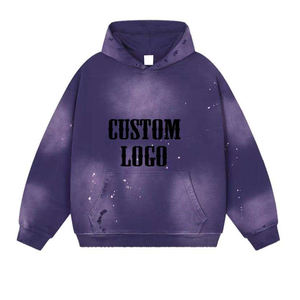 Sudadera con capucha de algodón 100% de gran tamaño para hombre, jersey en blanco de peso pesado, ropa de calle con estampado personalizado para invierno - Product Image 3