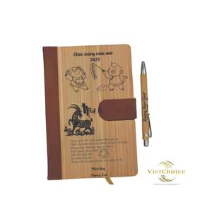 Prix abordable de haute qualité 100% couverture en bambou naturel cahier bureau papeterie fabricant de Vietchoice fabriqué au Viet Nam - Product Image 2