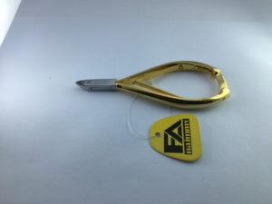 ที่หนีบเล็บสเตนเลสสตีลด้ามจับเคลือบทองมีสปริงสองชั้น - Product Image 2