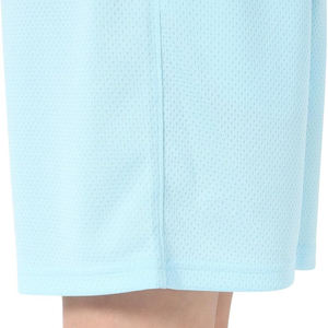 Pantalones cortos de malla azul con estampado de logotipo personalizado para hombre al por mayor, pantalones cortos informales ligeros transpirables con cintura elástica para hombre - Product Image 6