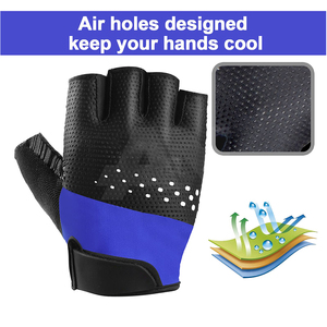 Calidad superior transpirable al por mayor personalizado medio dedo guantes de ciclismo Pakistán precio barato hombres mujeres guantes de ciclismo - Product Image 2