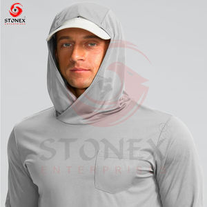 Sweat à capuche de protection solaire pour hommes Outdoor Long Sleeve Logo personnalisé Meilleure performance Sweat à capuche de pêche - Product Image 2