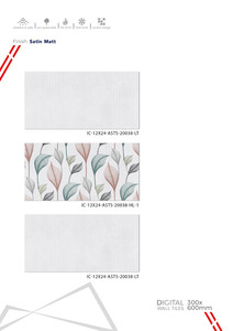 Azulejos de cerámica de alta demanda de 300x600 mm para paredes de baño y cocina, con acabado brillante, mate o con efecto de azúcar tallado, para mercados de exportación. - Product Image 6