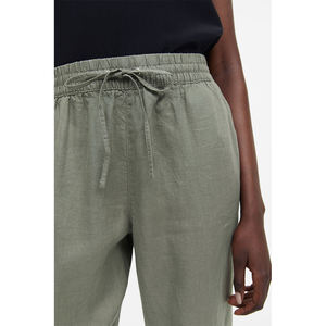 Fabricant Logo privé personnalisé Pantalon de survêtement de couleur unie pour femmes Jogging confortable Taille élastique Jambes larges Dentelle d'été - Product Image 3