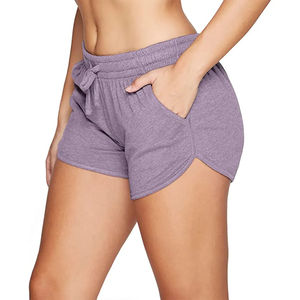 Shorts de sport décontractés en coton pour femme, taille haute, respirants, personnalisables avec logo, style streetwear - Product Image 4