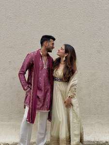 Best Quality Party wear Anarkali Gown Heavy Chinon <b>Silk</b> with Embroidery Codding & Sequins Work Anarkali Suit - Product Image 3