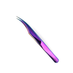 Pince à épiler d'extension de cils en fibre de couleur violette au plasma - Product Image 4