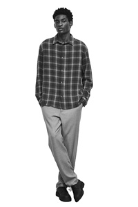 เสื้อเชิ๊ตคอตตอนผ้าย่นน้ำหนักเบาของผู้ชายเสื้อลายตารางแขนยาวสำหรับใส่สบายออกแบบแบรนด์ได้ตามต้องการ - Product Image 3