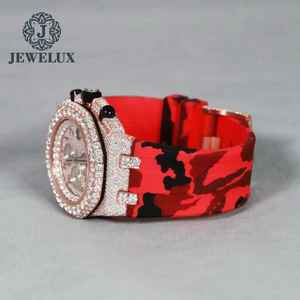 Luxury Automatic Mechanical Mens Watch with Moissanite Dial Japanese Analog Movement Red Quartz Design and Rubber Strap - Product Image 3