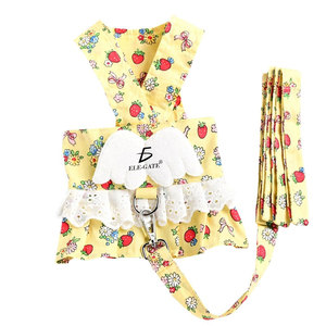 Pettorina di Lusso Piccola per Cani, Taglia Media, Traspirante, Personalizzabile, in Poliestere Cotone, Fantasia Floreale Tinta Unita, con Pizzo, per Gatti Sportivi - Product Image 4